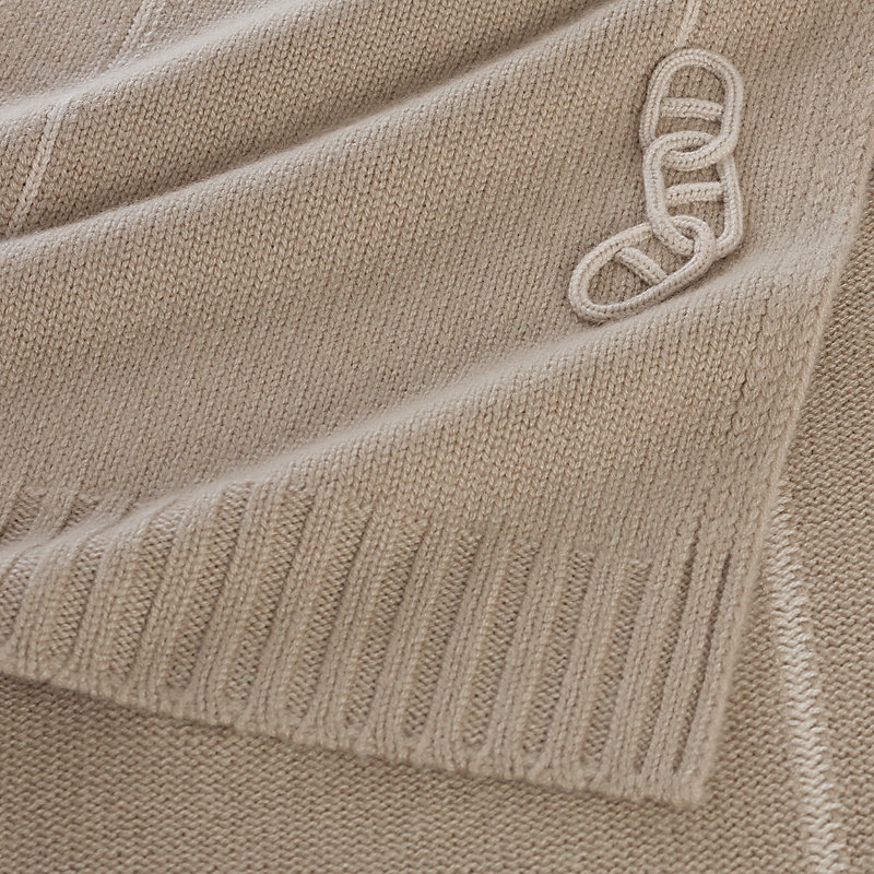 Maillons Traces scarf - Beige | Hermès Finland